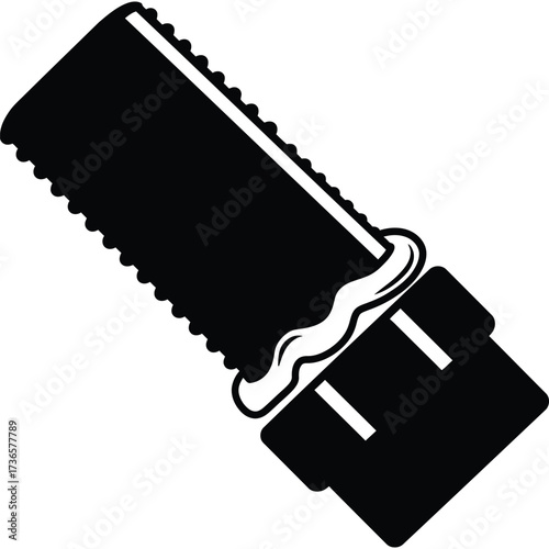 Hand Saw Icon Silhouette tool cutting wood carpentry construction blade handle equipment manual work hardware craft sharp teeth
