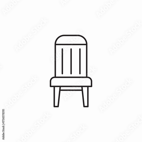 seat chair icon sign vector