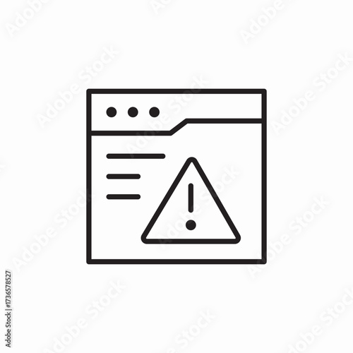 website error icon sign vector
