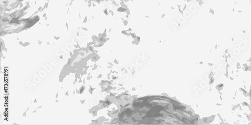 White stone background Abstract texture for your design, postcard, invitation. Dark shapes splattered against a white backdrop, creating a visually stimulating and unique pattern. Back flat stucco