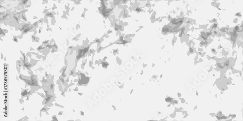 White stone background Abstract texture for your design, postcard, invitation. Dark shapes splattered against a white backdrop, creating a visually stimulating and unique pattern. Back flat stucco