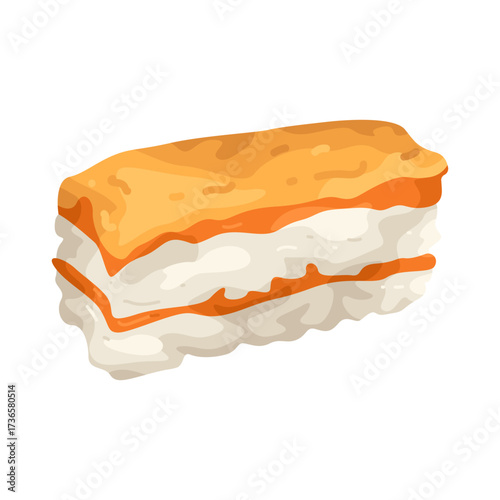 Illustration of Tamago Nigiri Sushi