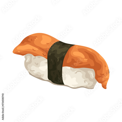 Illustration of Unagi Nigiri Sushi