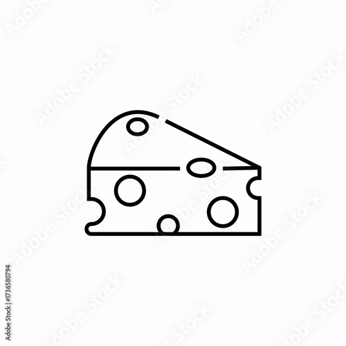 cheese slice icon sign vector