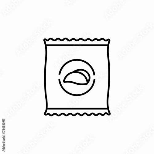chips pack icon sign vector