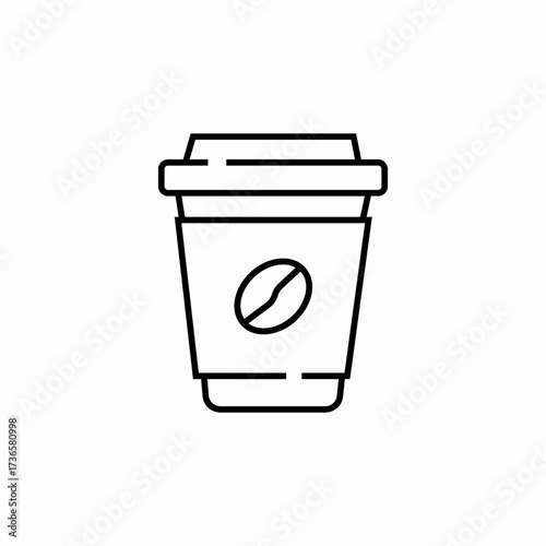 coffee take away icon sign vector