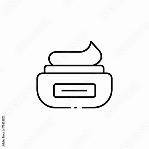 cream scrub cosmetics icon sign vector