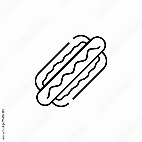 hotdog sausage icon sign vector
