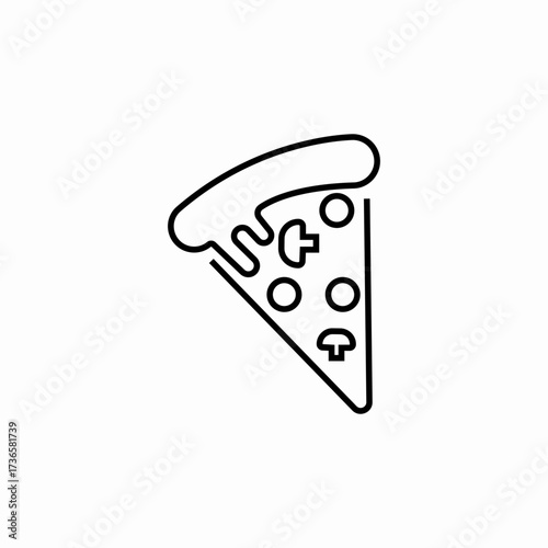 pizza slice icon sign vector