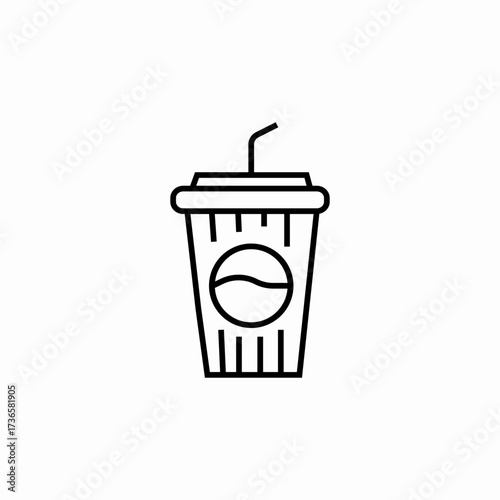 soda take away icon sign vector