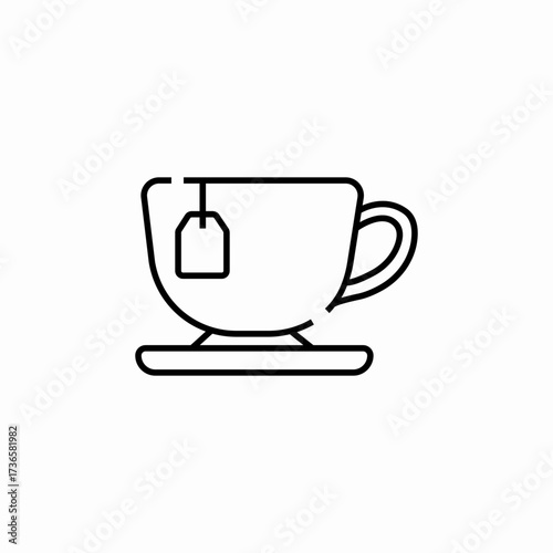 tea cup icon sign vector