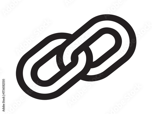 Contemporary outlined link alternative vector icon with elegant minimal style