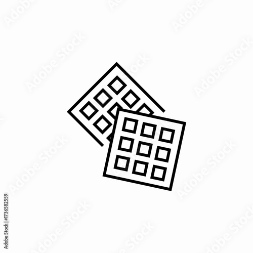 Viennese waffles icon sign vector