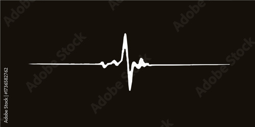Cardiogram vector illustration of a heartbeat symbol isolated on white