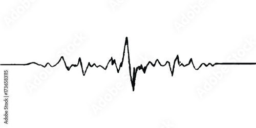 A vibrant green line on a medical monitor shows the heartbeat rate on an EKG graph illustration of life and health
