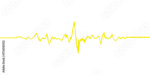 Green EKG cardiogram line on a heart monitor graph showing pulse rate wave, a vector illustration for medical health and technology business