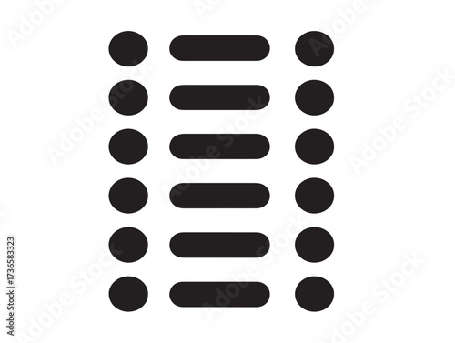 Fotografie Clean outlined vertical menu dots icon vector illustration in stylish artistry