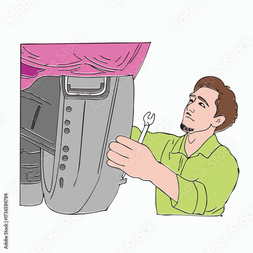 Skilled Mechanic Performing Detailed Vehicle Suspension Repair and Maintenance Under the Car in a Professional Automotive Service Shop