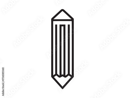 Minimalist writing utensil vector for note taking and drawing apps