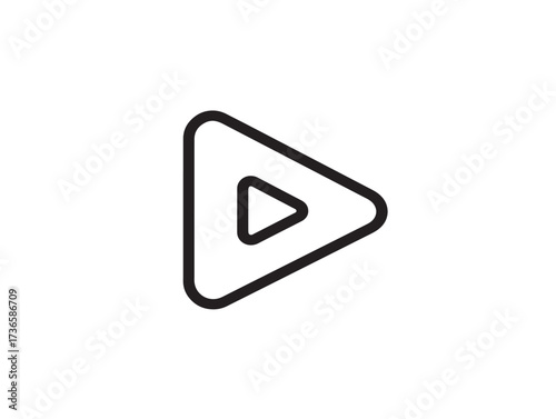 Free Download Classic play symbol vector for audio control and user interface - GFXLoad