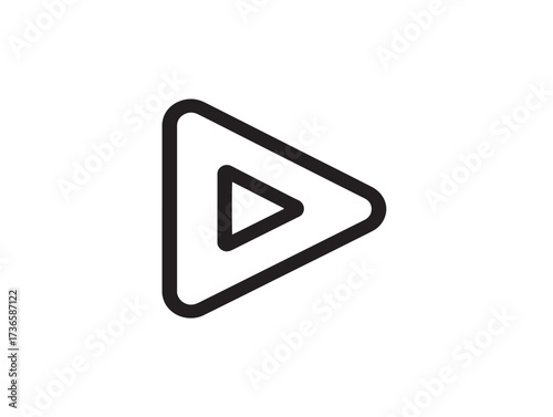 Elegant play alternate icon for media controls and user interfaces