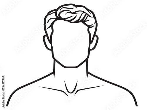 Wallpaper Mural Modern user portrait vector for social media and contact lists Torontodigital.ca