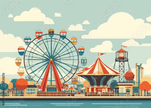Amusement park vector art