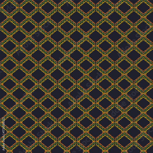 Seamless ethnic tribal indigo african mudcloth