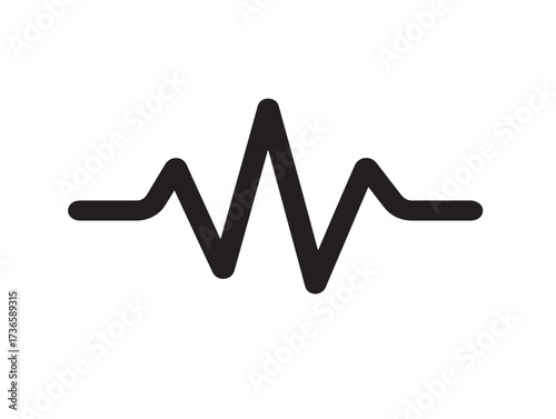 Clean vital signs icon for healthcare and fitness monitoring interfaces