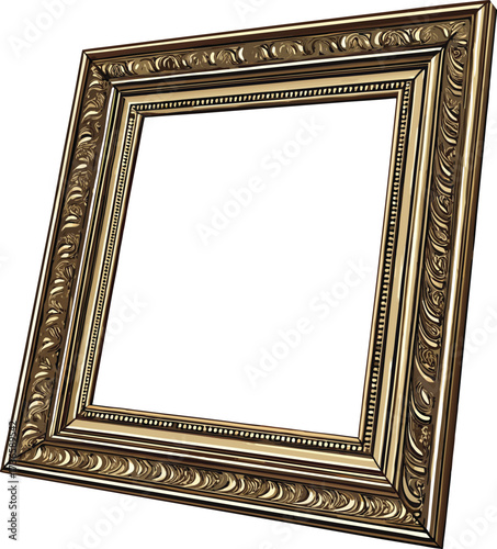 Vector art of antique ornate picture frame