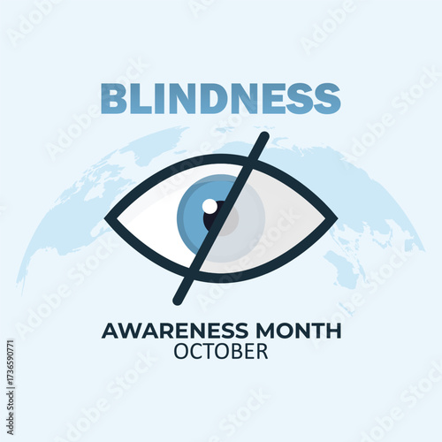 Vector graphic of Blindness Awareness Month for Blindness Awareness Month celebration.