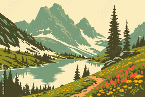 Lake Solitude in Grand Teton National Park, Wyoming, hidden alpine lake surrounded by wildflower meadows