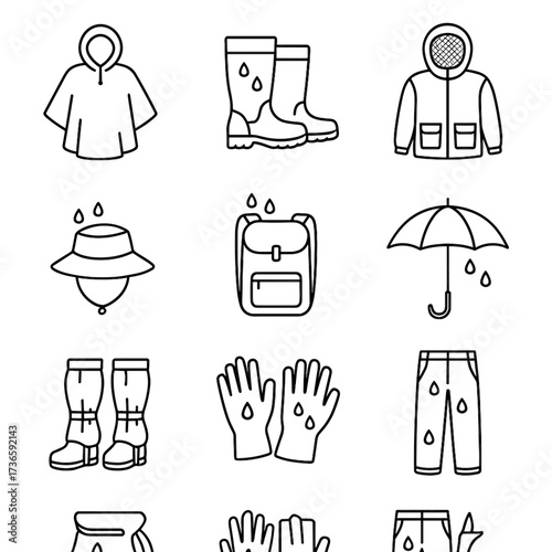 Leg jungle jacket rainproof vector storm trousers hat poncho rain gear boots