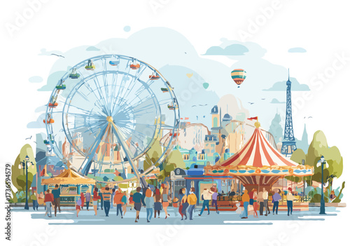 Amusement park vector art
