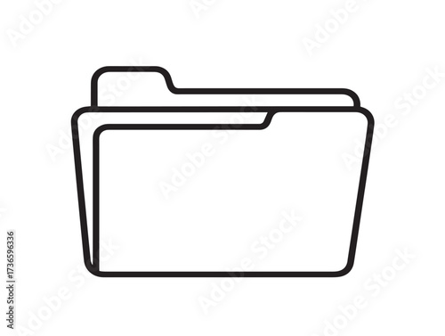 Clean minimalist stock image of vector shared folder illustration