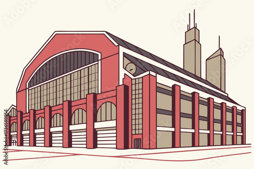 Lucas Oil Stadium in Indianapolis, Indiana, retractable roof football arena with red brick exterior