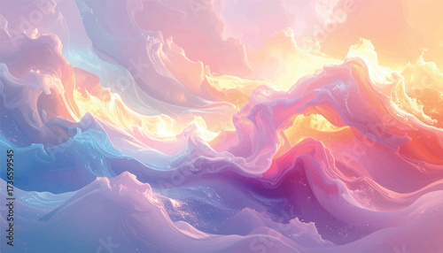 Dreamy Cloudscape A Whimsical Fantasy of Soft Colors