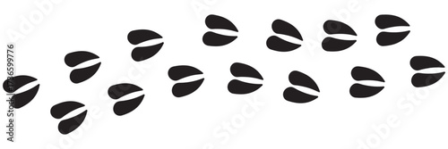 Goat Footprint Icon Animal Hoof Print, Farm Goat Track, Livestock Symbol, Wildlife 
Trail Vector Illustration