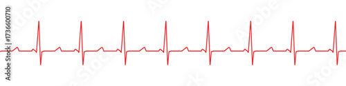 Vibrant green heartbeat line graphic for medical illustration, health awareness campaigns, or dynamic healthcare marketing materials showing vital signs