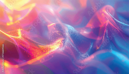Vibrant Flow Abstract Swirls of Color and Light