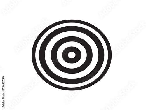 Modern Bullseye Target Icon in a Clean Minimalist Vector Line Art