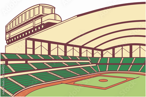 Minute Maid Park in Houston, Texas, retractable roof ballpark with train replica above left field