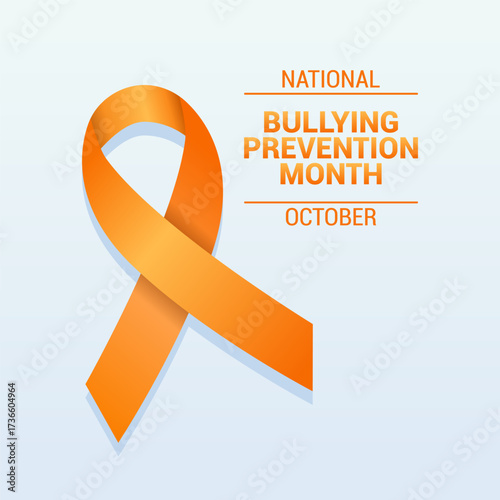 Vector graphic of National Bullying Prevention Month for National Bullying Prevention Month celebration.