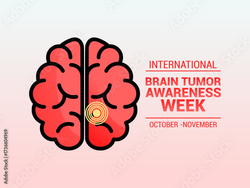 Vector graphic of International Brain Tumor Awareness Week for International Brain Tumor Awareness Week celebration.