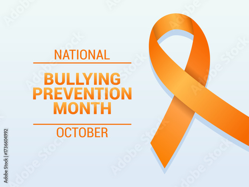 Vector graphic of National Bullying Prevention Month for National Bullying Prevention Month celebration.