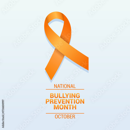 Vector graphic of National Bullying Prevention Month for National Bullying Prevention Month celebration.