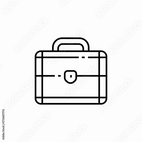 briefcase handbag icon sign vector