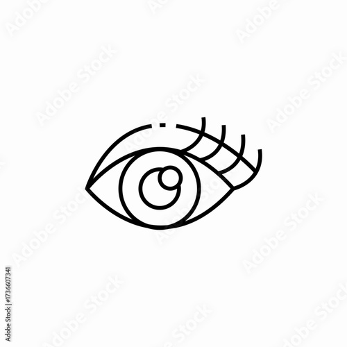 eye eyelash cosmetics makeup icon sign vector