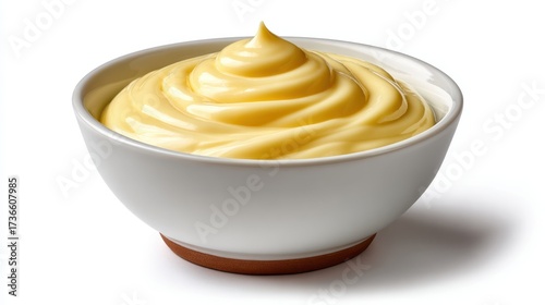 Creamy yellow custard swirl