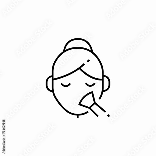 makeup powder icon sign vector